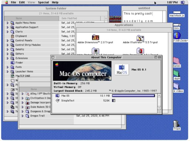 apple mac screens emulator